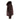 Women's Cashmere Puffer Jacket with Fox Fur Collar in Brown