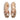 Women Block Heel Laminated Leather Sandals in Beige