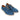 Men Lace Up Leather Shoes in Morbidone Navy Blue