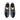 Navy Woven Leather Loafers with Gold Horsebit