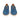 Men Lace Up Leather Shoes in Morbidone Navy Blue