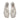 Women's Silver Laminated Leather Kitten Heel Thong Sandals