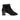 Women Open Toe Ankle Booties in Lasered Suede Black