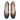Women Ballerina Shoes with hidden heel in Deep Blue Leather
