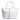 Sophia Intrecciato Optical Zippered Shopping Bag in Pearlized White