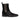 Women's Boots in Black Suede with Metallic Elastic