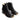 Women Open Toe Ankle Booties in Lasered Suede Black