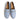 Women's Leather Horsebit Loafers in Nappa Celeste