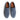Men Slip-On Suede Apron Toe Loafers in Jeans