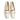 Women Nappa Leather Pumps with Block Heel in Ivory