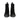 Women's Boots in Black Suede with Metallic Elastic