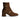 Women's Brown Suede Ankle Boots with Gold Buckles