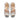 Women's Block Heel Laminated Leather Sandals in Silver