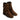 Women's Brown Suede Ankle Boots with Gold Buckles