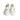 Women's White Sneakers in Leather with Perforated Detail