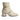 Women's Milk Leather Ankle Boots with Gold Buckles