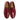 Men's Driving Lace-Through Leather Shoes in Rosso