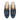Women's Leather Horsebit Mule Loafers in Nappa Blue Navy