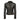 Women Laser-Cut Lingerie Leather Jacket in Black