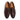 Men Leather Intreccio Slip On Loafers in Brandy