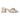 Women Block Heel Leather Slip-on Sandals in Nude