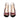 Women's Black Suede Peep Toe Crystal Embellished Slingback Heels