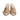 Women Block Heel Suede Leather Slip-on Sandals in Beige
