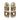 Women's Platinum Laminated Leather Pumps with Block Heel