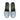 Women's Blue and White Raffia Woven Slippers Shoes