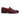 Men Leather Intreccio Slip On Loafers in Red