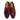 Men Leather Intreccio Slip On Loafers in Red