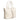 Sophia Intrecciato Optical Zippered Shopping Bag in Nappa and Patent Leather Ivory