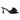 Women Satin Rose Slip-on in Deep Black Suede
