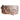 Women's Small Weaved Laminated Leather Pouch in Rose Gold