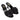 Women Satin Rose Slip-on in Deep Black Suede