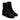 Women's Black Suede Ankle Boots with Gold Buckles