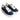 Women's Navy Sneakers in Leather with Perforated Detail