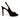 Women's Black Suede Peep Toe Slingback Heels