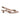Woman Pointed Slingback with Kitten Heel in Rose Gold Laminated Leather