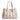 Stripes Large Shopping Bag in Ivory and Cipria Nappa Leather