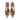 Woman Pointed Slingback with Kitten Heel in Rose Gold Laminated Leather