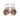 Woman Pointed Slingback with Kitten Heel in Rose Gold Laminated Leather