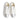 Women's White Leather Platform Sneakers with Silver Laminated Details