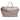 Leather Intrecciato Cabin Duffle Bag in Beige