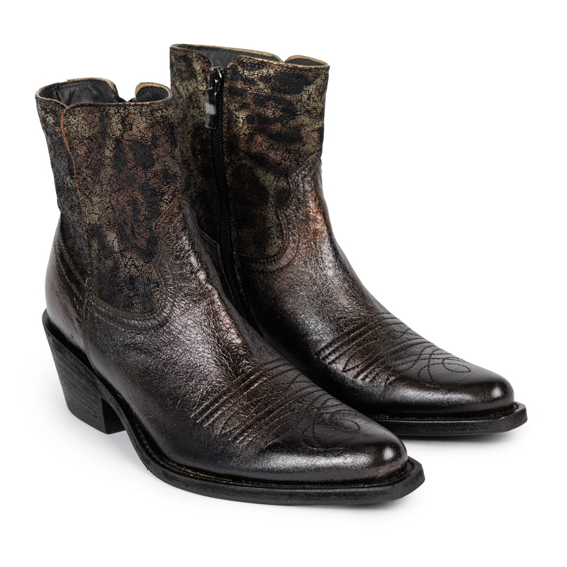 Women’s Ankle Boots in Bronze Leather