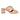 Women Leather Block Heel Mule Sandals in Nude