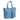 Sophia Intrecciato Optical Zippered Shopping Bag in Nappa and Patent Leather Marino Blue