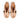 Women Leather Block Heel Mule Sandals in Nude