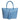 Sophia Intrecciato Optical Zippered Shopping Bag in Nappa and Patent Leather Marino Blue