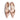 Women Nude Patent Leather Pumps High Heel with Perforated Detail
